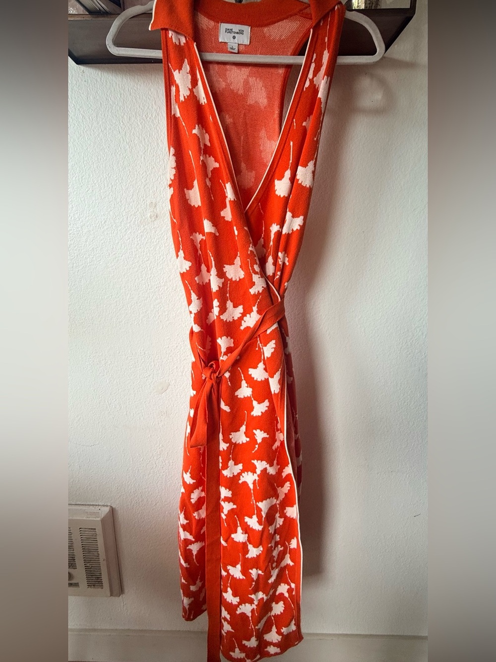 DVF for Target Red & White Floral Wrap Dress